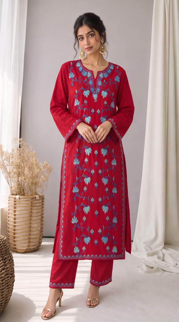 Kashmiri Aari Embroidered Co-ord Set